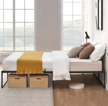 Full Size Bed Frame, 14 inch Metal with 3 in 1 Sturdy Steel Support, No Box Spring Needed, Black Frame! (NEW IN BOX)