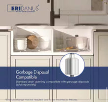 Eridanus Oslo 32 in. Drop-In/Undermount Double Bowl Fireclay Kitchen Sink in Crisp White with Botton Grid and Basket Strainer!! NEW IN BOX!!