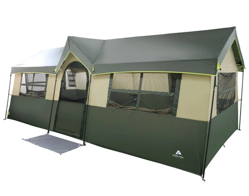 Ozark Trail Hazel Creek 12 Person 3-Room Cabin Tent, 20' x 9' x 84