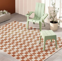 6'x9' Check Rectangular Woven Outdoor Area Rug Brown - Room Essentials - WE DO NOT SHIP!!