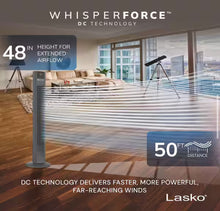 Lasko Xtra Air 48 in. 12-Speed Smart Tower Fan in Gray w/ DC Motor, Works w/ Alexa, Google, Whisper Quiet, Remote, 12 in. Dia!! NEW AND ASSEMBLED!!