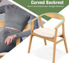 Set of 4 Leisure Bamboo Armchair Accent Chair with Curved Back and Bamboo Structure! (NEW IN TWO BOXES!)