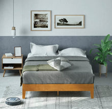 Zinus Alexia 12" Deluxe Wood Platform Bed Frame, Rustic Pine, Queen- NEW IN BOX!!!