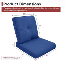 ArcoBay 22 in. x 25 in. x 4 in. 4-Piece Deep Seating Outdoor Lounge Chair Replacement Cushion Set in Blue- WE DO NOT SHIP!!