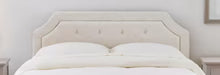 Vinedale Biscuit Beige Upholstered King Headboard with Notch Back and Tufting (77.8 in W. X 58.7 in H.)! (NEW IN BOX)