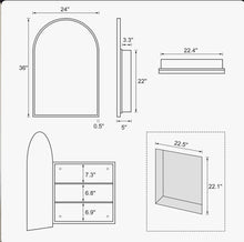 Ebern Elmira 24''W 36'' H Recessed & Surface Medicine Cabinet Mirror - WE DO NOT SHIP!!