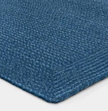 7'x10' Natural Woven Rectangular Braided Outdoor Area Rug Blue! (NEW)