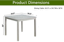Square Solid Wood Dining Room Table, Gray!! NEW IN BOX!!