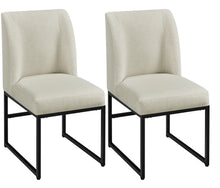 Alden Design 2pcs Modern Upholstered Fabric Dining Chairs for Dining Room, Beige!! NEW IN BOX!!