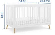 Delta Children Jordan 4-in-1 Convertible Crib, White! (NEW IN BOX)