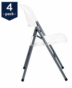 Mainstays Premium Resin Folding Chair, 4-Pack, White!! NEW IN BOX!!
