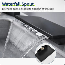 Deck Mounted Waterfall Roman Sink Faucet 2 Handle Faucet Set 1526B - WE DO NOT SHIP!!