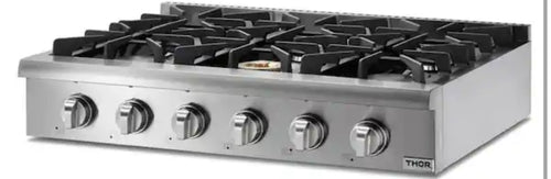 Thor Kitchen 36 in. Gas Cooktop in Stainless Steel with 6 Burners! (NEW IN BOX)