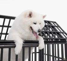 52" Heavy Duty Dog Crate Large Dog Cage Strong Metal Dog Kennels And Crates For Large Dogs With 4 Lockable Wheels! (NEW & ASSEMBLED)