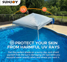 Grey 10 ft. x 10 ft. Steel and Aluminum Frame Floating Tent Pool Pop Up Gazebo with Fabric Canopy! (NEW IN BOX)