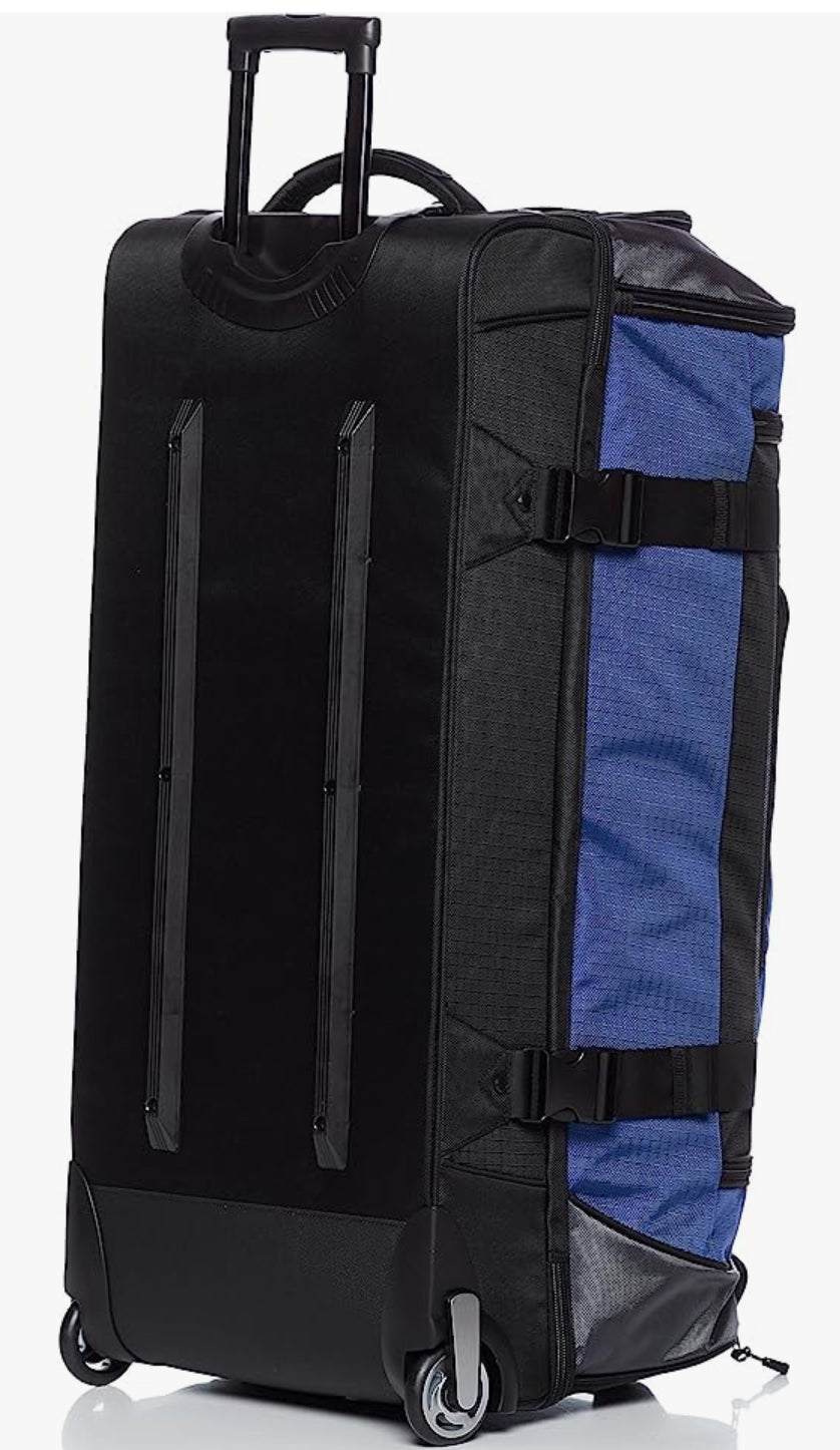 Amazon Basics Ripstop Wheeled Duffel, 35 Inch Blue**New in box