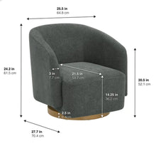 Henredon Mini Murphy Kids Swivel Accent Chair, Dark Gray!! NEW IN BOX!!