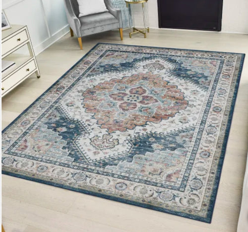 Wyatt & Ash Washable Indoor Area Rug, Geraldine, 5’3” x 7’5”!! BRAND NEW!!