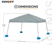 Grey 10 ft. x 10 ft. Steel and Aluminum Frame Floating Tent Pool Pop Up Gazebo with Fabric Canopy! (NEW IN BOX)