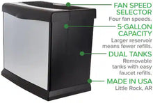 Aircare VALIANT -Gal. Cool Mist Evaporative Whole House Humidifier for 4,000 sq. ft., Brushed Nickel! (USED - TESTED)