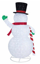 9’ Pop-Up Snowman With Candy Cane And Lights!
