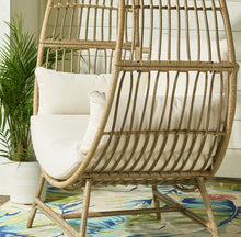 Better Homes & Gardens Bellamy Round Wicker Outdoor Egg Chair, Beige!! NEW AND ASSEMBLED!!