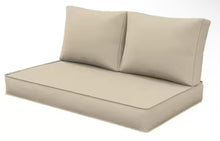 46 in. x 26 in. Outdoor Patio Replacement Loveseat Cushion Set with Backrest Cream!! NEW IN BOX!!