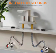 Androme 4 in. Centerset Double Handle Low Arc Bathroom Faucet with Pop-up Drain Included in Brushed Nickel!! NEW IN BOX!!