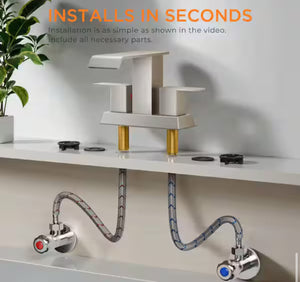 Androme 4 in. Centerset Double Handle Low Arc Bathroom Faucet with Pop-up Drain Included in Brushed Nickel!! NEW IN BOX!!