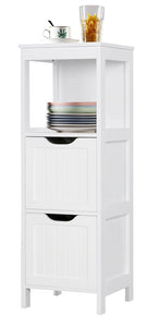 Yaheetech 3 Tier Bathroom Cabinet Shelf Storage with Free Standing, White!! NEW IN BOX!!