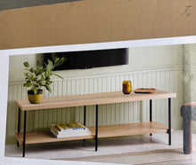 Wood and Metal TV Stand for TVs up to 60" Natural - Room Essentials! (NEW IN BOX)
