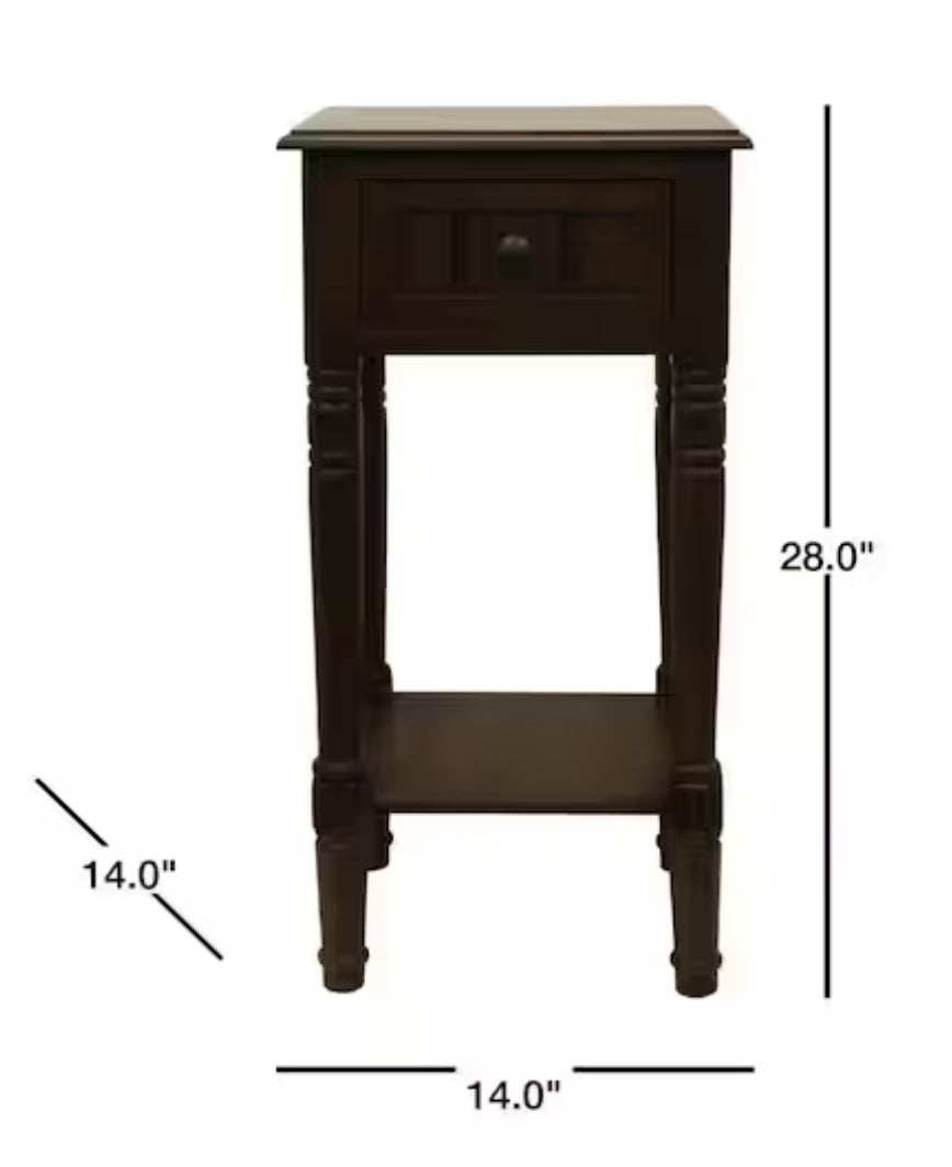 Decor Therapy Simplify Ash Brown 1-Drawer End Table!! BRAND NEW!!