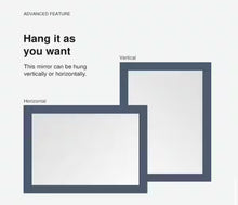 Home Decorators Collection Lincoln 22 in. W x 30 in. H Rectangular Framed Wall Mount Bathroom Vanity Mirror in Midnight Blue!! BRAND NEW!!