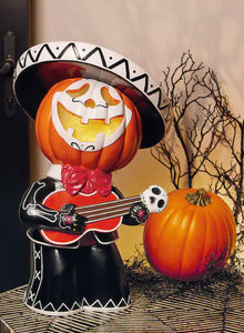 Halloween Pumpkin Greeter! (NEW OUT OF THE BOX - CHIPPED SOMBRERO!)