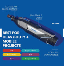 8240 12V Li-Ion 2-Amp Variable Speed Cordless Rotary Tool Kit with Battery, Charger, 5-Accessories and Storage Bag
by Dremel- new!