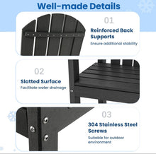 Tangkula 2PCS Outdoor HDPE Bar Stool Tall Adirondack Chair with Armrests and Footrest 30 Inches Counter Height Bar Stool!! NEW IN BOXES(2 BOXES)!!