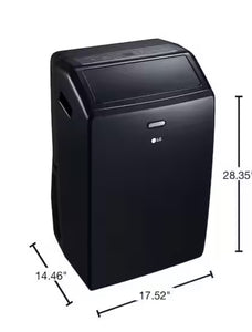LG 10,000 (DOE) BTU 115-Volt Portable Air Conditioner Cools 450 Sq. Ft. with Dehumidifier and Wi-Fi in Black- new!