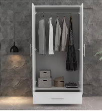 White 2-Door Wardrobe Armoire with 1-Drawers and Hanging Rod 66.9 in. H x 31.5 in. W x 18.9 in. D- new in box