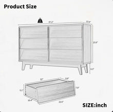 George Oliver Vintage Style 6 Drawer Double Dresser - WE DO NOT SHIP!!