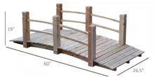 Outsunny 60 in. x 26.5 in. x 19 in. Wooden Stained Finish Garden Footbridge with Safety Railings! (NEW IN BOX)