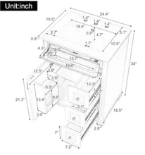 LOVMOR Freestanding White 24.4-in Single Sink Bathroom Vanity with White Ceramic Top Assembly Required 3 Drawers Adjustable Shelf - WE DO NOT SHIP!!