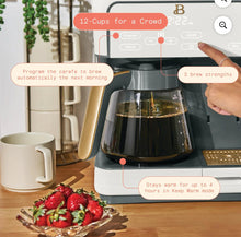 Beautiful Multi-Brew 12-Cup Programmable Drip & Single-Serve Coffee Maker, White Icing by Drew Barrymore- new in box