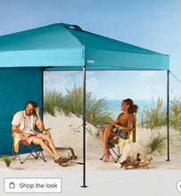 10x10 Steel Weekender Canopy with Wind Vent and Shade Wall - Embark™: Patio Gazebo! (NEW)