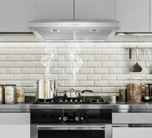 Velivi 30 in. 600 CFM Convertible Ductless Under Cabinet Range Hood With 3 Speed Exhaust Fan and 2 LED Lights, Stainless Steel! (NEW IN BOX)