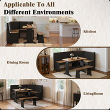 Deral 5 – Person Modern Solid Wood Corner Breakfast Nook Dining Set with Hidden Storage - WE DO NOT SHIP!!