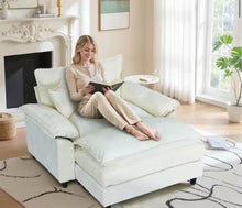 Oversized Black Chenille Soft Single Sofa Arm Chair with Ottoman and 1-Small Pillow for Bedroom and Living room! (NEW VACUUM SEALED IN BOX)