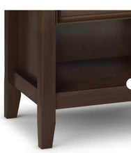 WyndenHall Halifax Bedside Table Natural Aged Brown