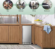 Hoore 15 in. 130 Cans 3.53 cu. ft. Built-in/Freestanding Outdoor Refrigerator in Stainless Steel with Interior Light! (NEW)