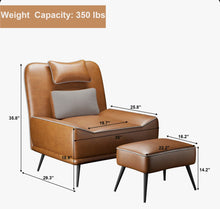 Asena Upholstered Side Chair with Ottoman - WE DO NOT SHIP!!