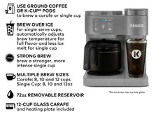 Keurig K-Duo Essentials, Hot & Iced Single-Serve K-Cup Pod Coffee Maker & Carafe, Moonlight Grey!! BRAND NEW!!